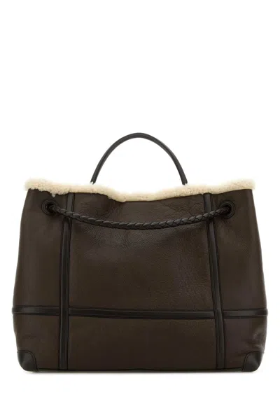 Bottega Veneta Borsa A Mano Andiamo Grande In Pelle Marrone Donna In Brown