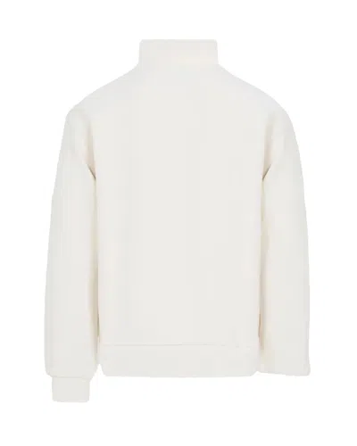 Carhartt Wip Half Zip American Script Sweatshirt In White