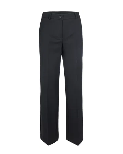 P.a.r.o.s.h Black Virgin Wool Trousers In Black