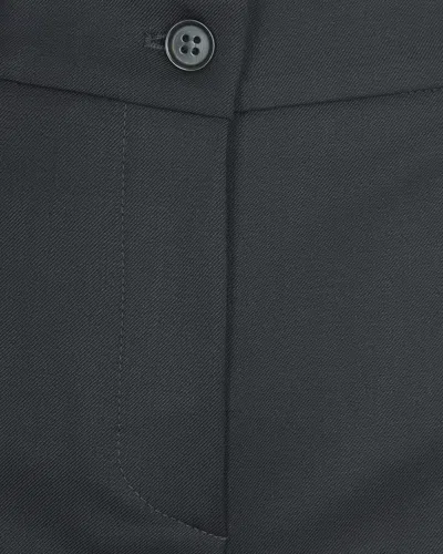 P.a.r.o.s.h Black Virgin Wool Trousers In Black