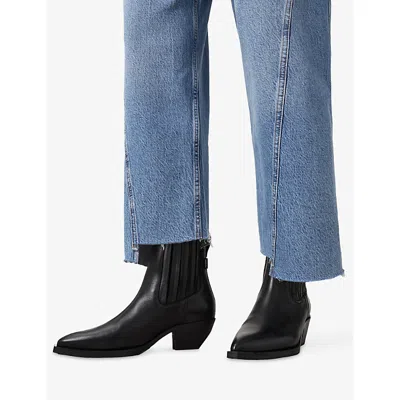 Allsaints Leather Marcie Chelsea Boots In Black