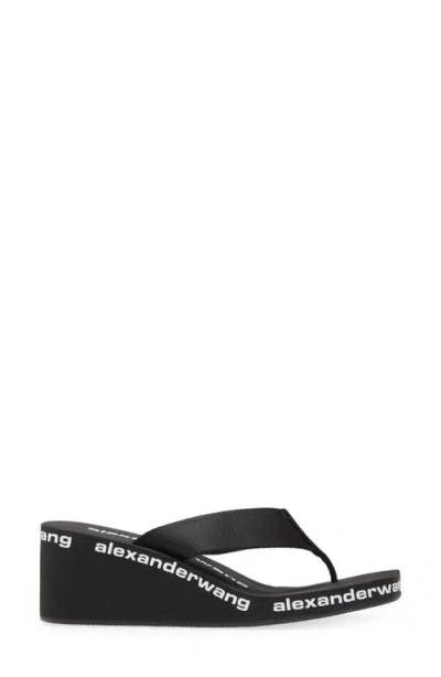 Alexander Wang Wedge Flip Flop In Black