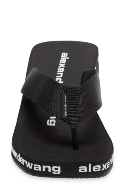Alexander Wang Wedge Flip Flop In Black