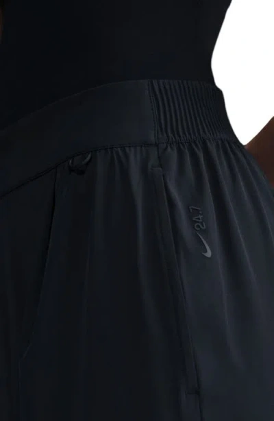 Nike 24.7 Perfectstretch Dri-fit High Waist Loose Wide Leg Pants In Black