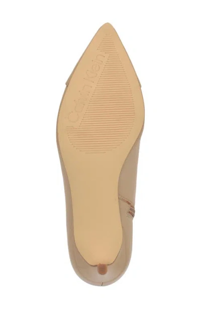 Calvin Klein Gentley Pointed Cap Toe Bootie In Neutral