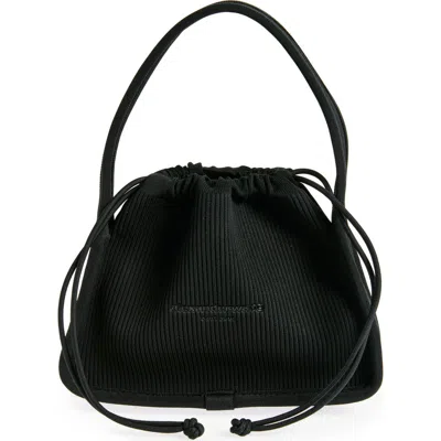 Alexander Wang Small Ryan Hotfix Knit Bag In Black