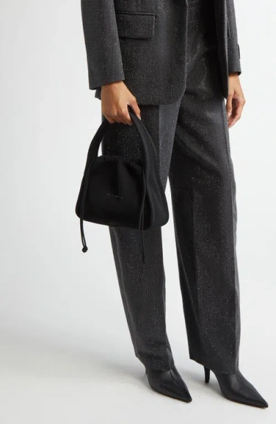 Alexander Wang Small Ryan Hotfix Knit Bag In Black