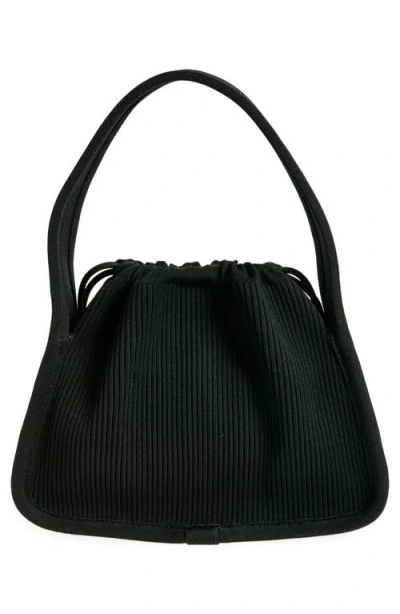 Alexander Wang Small Ryan Hotfix Knit Bag In Black