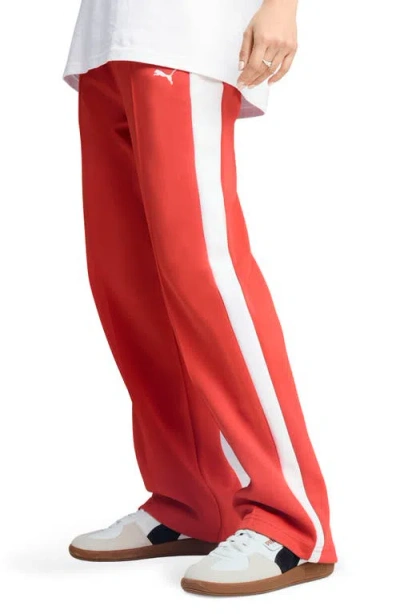 Puma T7 Always On Straight Track Pants In Red