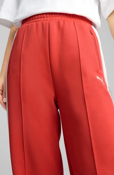 Puma T7 Always On Straight Track Pants In Red