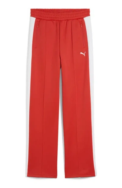 Puma T7 Always On Straight Track Pants In Red