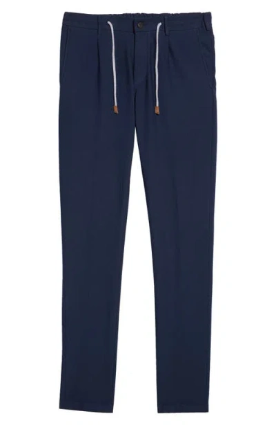 Eleventy Stretch Cotton Blend Joggers In Blue