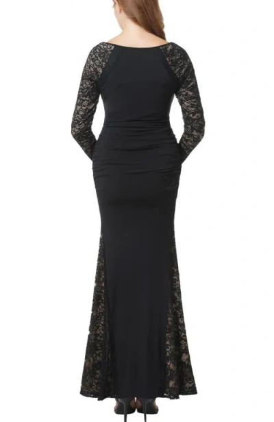 Kimi & Kai Bella Maternity Mermaid Maxi Dress In Black