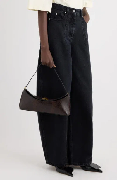 Jacquemus Ovalo Clutch In Brown