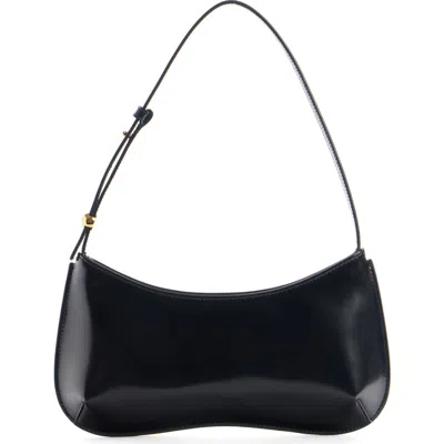 Jacquemus Versatile Shoulder Bag Adjustable Strap Smooth Finish In Black
