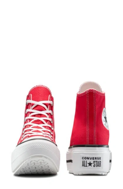 Converse Gender Inclusive Chuck Taylor All Star Lift Canvas High Top Platform Sneaker In Red