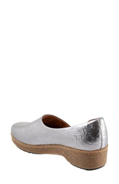 Softwalk ® Addie Half D'orsay Platform Clog In Silver