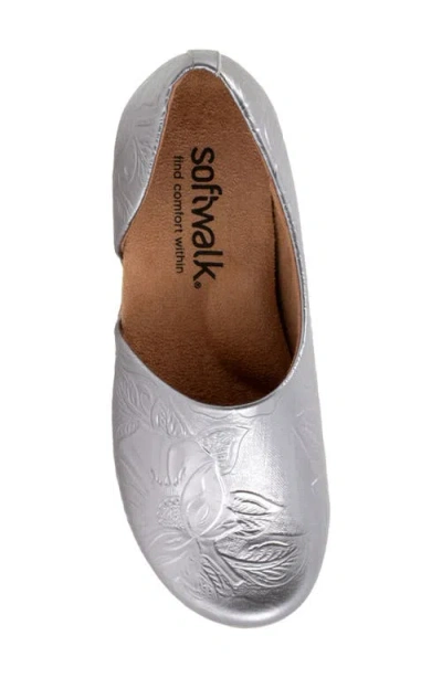 Softwalk ® Addie Half D'orsay Platform Clog In Silver