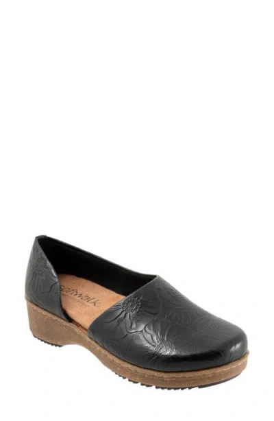 Softwalk ® Addie Half D'orsay Platform Clog In Black