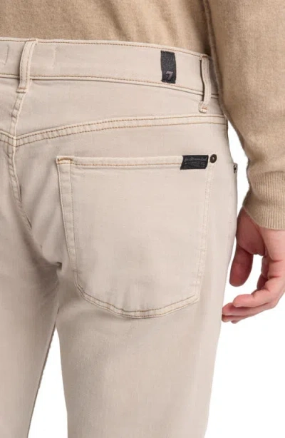 7 For All Mankind The Straight Fit Jeans In Left Hand Almond In Neutral
