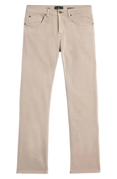 7 For All Mankind The Straight Fit Jeans In Left Hand Almond In Neutral
