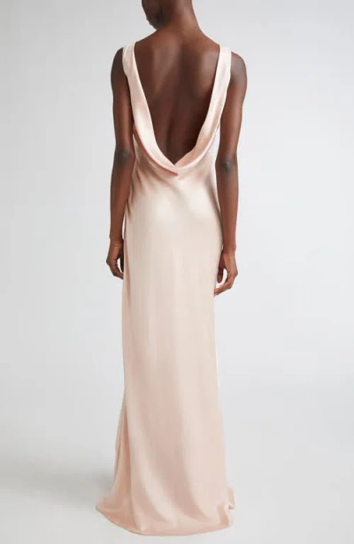 Jason Wu Collection Draped Crepe Back Satin Gown In Animal Print