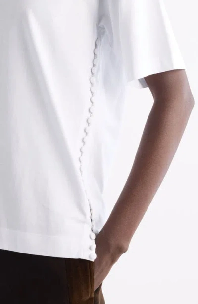 Dries Van Noten Cotton Heydu T-shirt With Crew Neck And Buttons In Animal Print