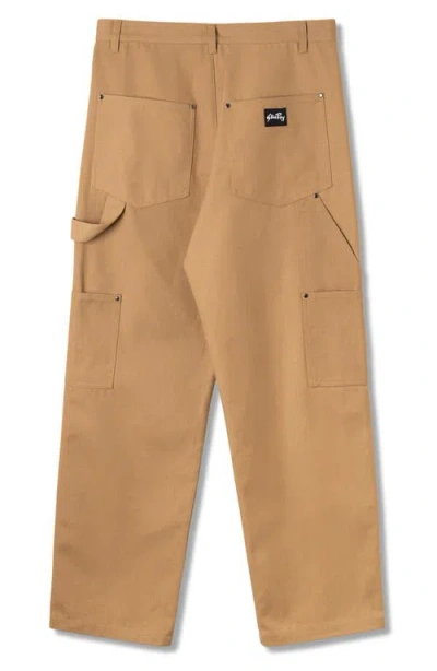Stan Ray Double Knee Cotton Painter's Pants In Brown