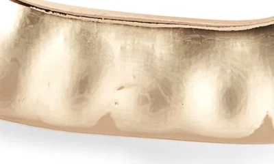 Open Edit Watery Rectangular Hoop Earrings In Gold