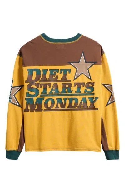Diet Starts Monday Supercross Long Sleeve Cotton Graphic T-shirt In Animal Print