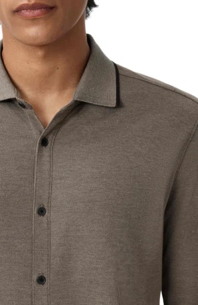 John Varvatos Drewce Button Front Shirt In Brown