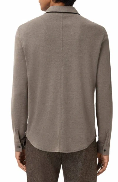 John Varvatos Drewce Button Front Shirt In Brown