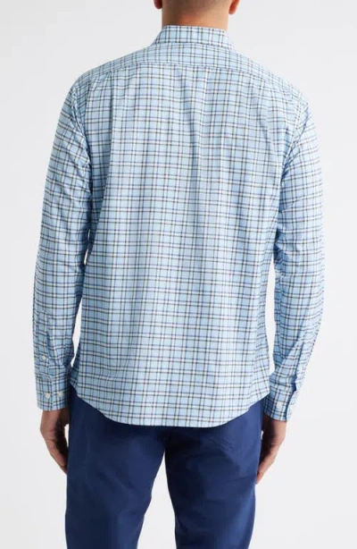 Johnnie-o Jaden Check Stretch Button-up Shirt In Multi
