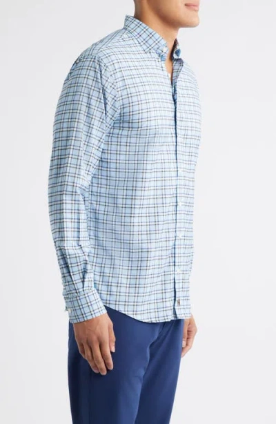 Johnnie-o Jaden Check Stretch Button-up Shirt In Multi