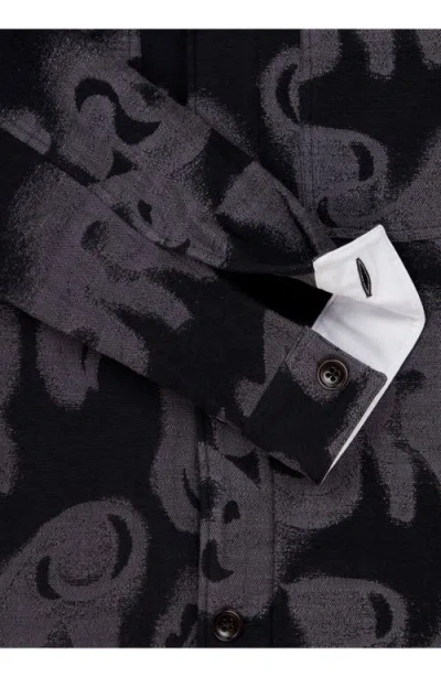 Ps By Paul Smith Ps Paul Smith Abstract Print Casual Fit Button-up Shirt In Black