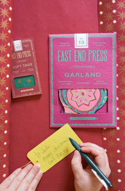 East End Press Paper Baubles Sewn Garland In Multi