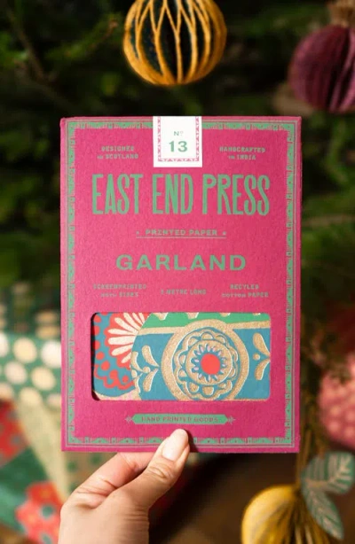 East End Press Paper Baubles Sewn Garland In Multi
