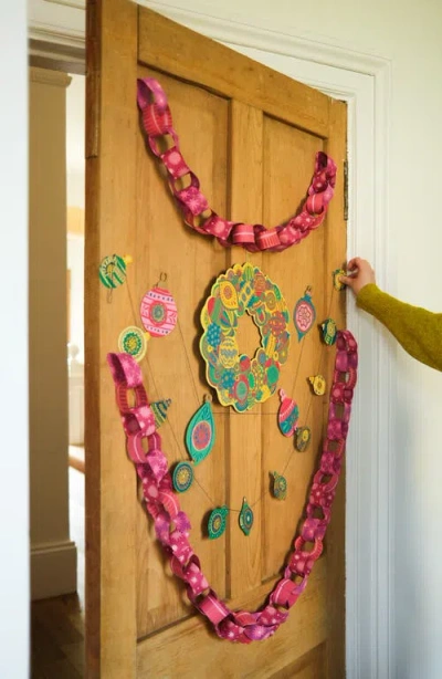 East End Press Paper Baubles Sewn Garland In Multi