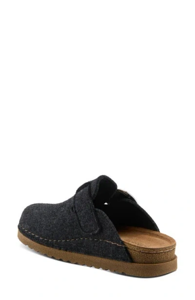 Flexus By Spring Step Giller Boiled Wool Clog In Black