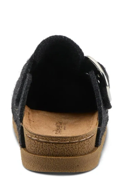 Flexus By Spring Step Giller Boiled Wool Clog In Black
