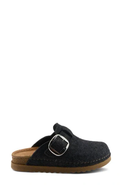 Flexus By Spring Step Giller Boiled Wool Clog In Black