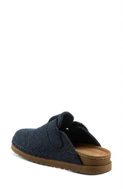 Flexus By Spring Step Giller Boiled Wool Clog In Blue