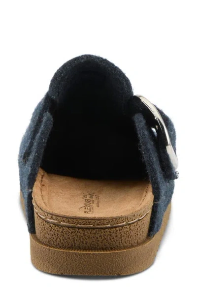 Flexus By Spring Step Giller Boiled Wool Clog In Blue