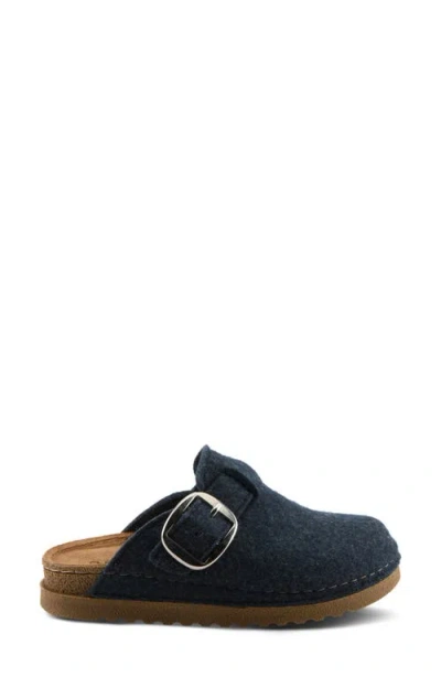 Flexus By Spring Step Giller Boiled Wool Clog In Blue