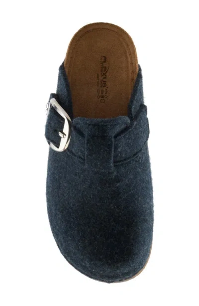 Flexus By Spring Step Giller Boiled Wool Clog In Blue