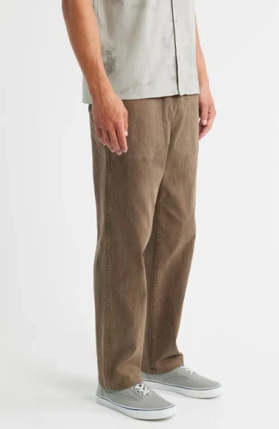 Roark Made To Fade Stretch Cotton Drawstring Pants In Brown