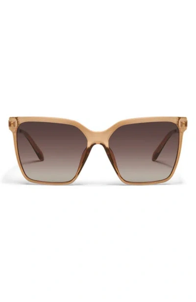 Quay Level Up Remixed 61mm Gradient Square Sunglasses In Brown