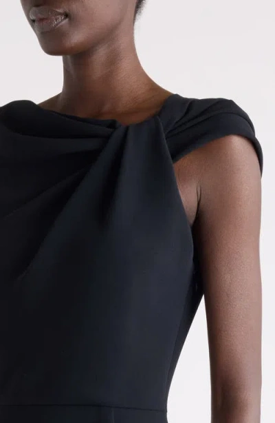 Givenchy Draped-detail One-shoulder Midi Dress In Black