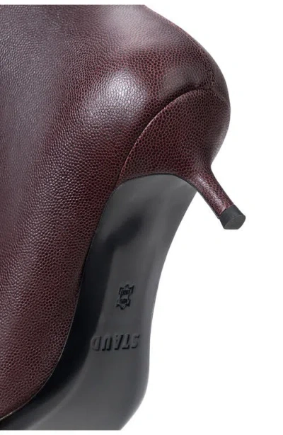 Staud Sebastian Pointed Toe Kitten Heel Knee-high Boot In Burgundy