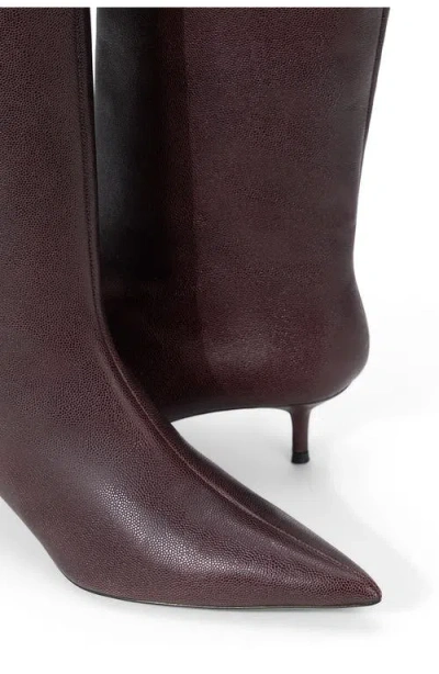 Staud Sebastian Pointed Toe Kitten Heel Knee-high Boot In Burgundy